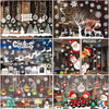 1Set Santa Claus Snowman Elk Window Stickers Snowflake Electrostatic Wall Sticker 2024 Christmas Decoration For Home New Year