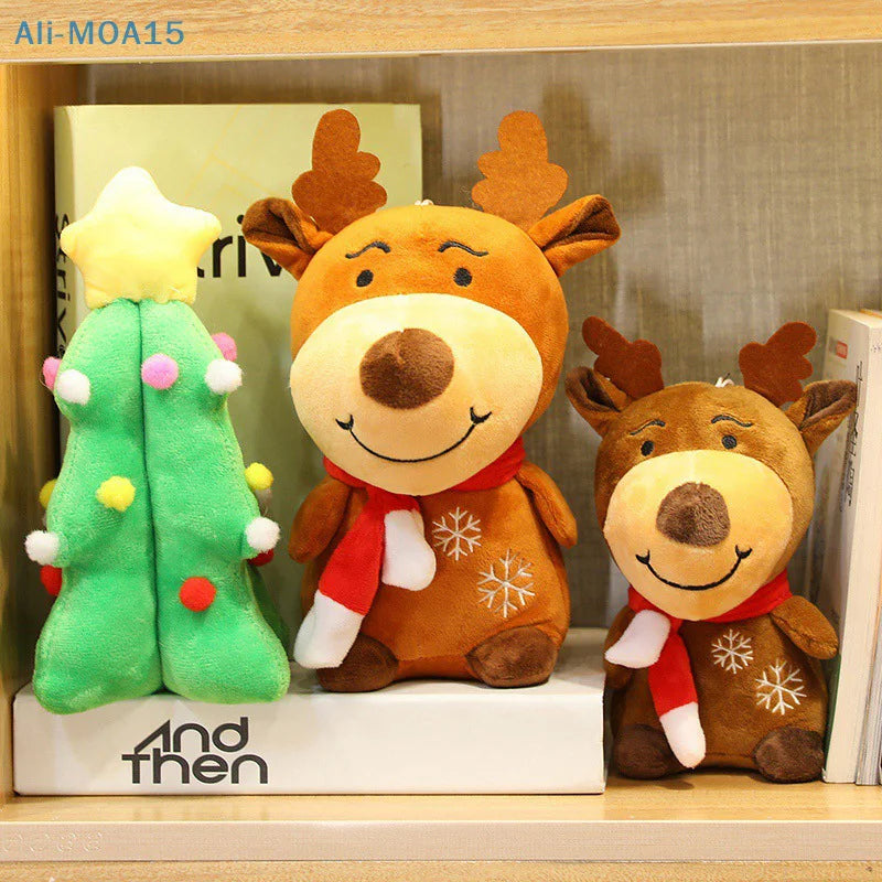 Christmas Elk Santa Claus Tree Dolls Pillow Plush Toys Merry Christmas Decorations For Home Xmas Ornaments Girls Gifts Navidad