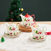 Christmas Tea Set Ins Christmas Ceramic Cups and Plates with Hand Gifts Ins Gifts
