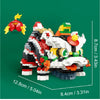 Creative Series Chinese Style Lion Dance Ornaments Toy, Creative Assembled Building Blocks Small Particle Assembled Toys