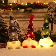 Glowing Gnome Christmas Faceless Doll Merry Christmas Home Decoration Navidad Natal Gift 2024 New Year Night Light