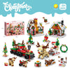 Lele Brothers 8967-1 Christmas Train Blind Box Elk Small Particles China Building Blocks Toy Children's Day Gift
